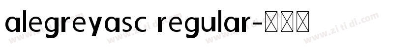 alegreyasc regular字体转换
